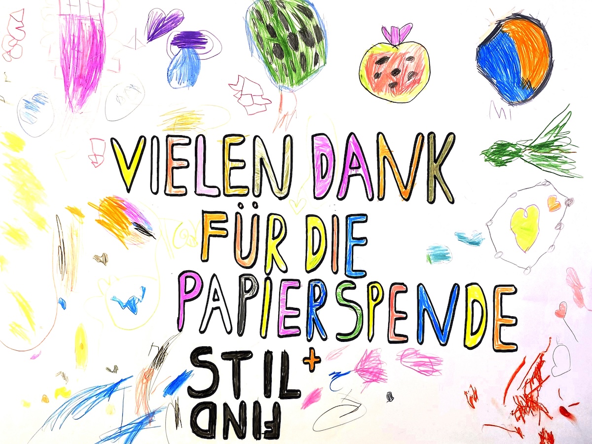 Kreativer Dank für eine Papierspende